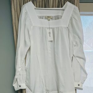 Style & Co Macy's White Blouse Long-Sleeve